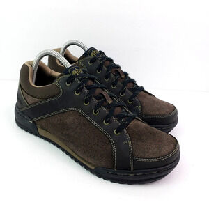 Ahnu Balboa Mens Size 8 Black Leather Outdoor Hiking Sneaker Shoes F19616B